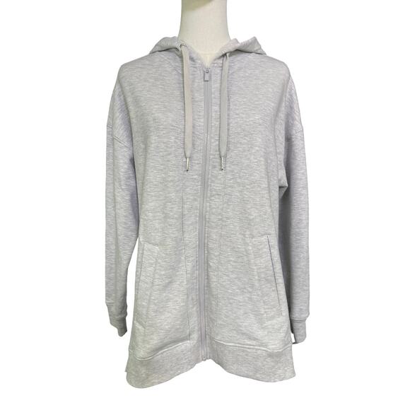 Yogalicious Cloud Plush Catalina Jacket Light Gray Zip Hoodie Size S Cozy - Picture 1 of 9